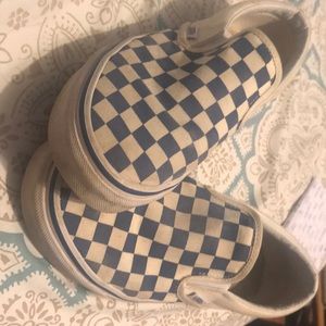 BLUE checkered vans